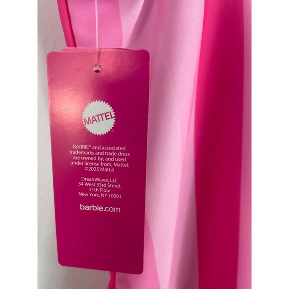 Barbie One Piece Pink Striped Swimsuit Girls Size 10 - Picture 5 of 10